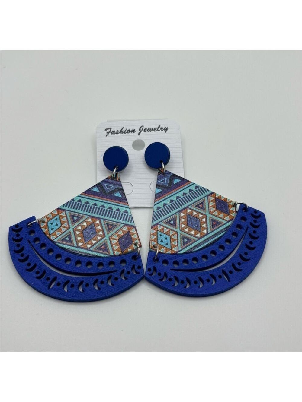 ✨5/$25✨ Geometric Blue Fan Earrings